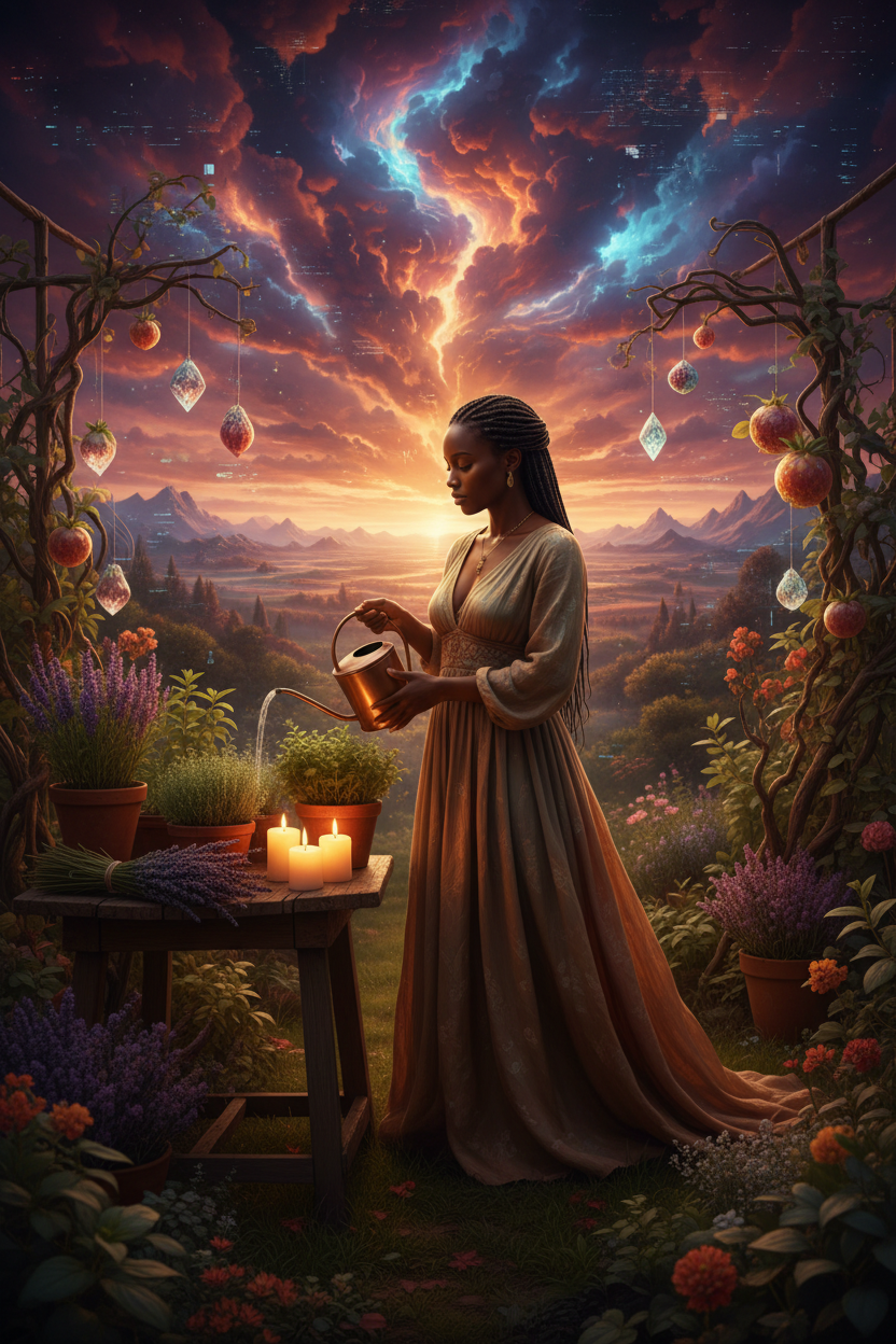 The Timeline Might Be Glitching… But I’m Still Watering Herbs 🌿 The Rooted Muse