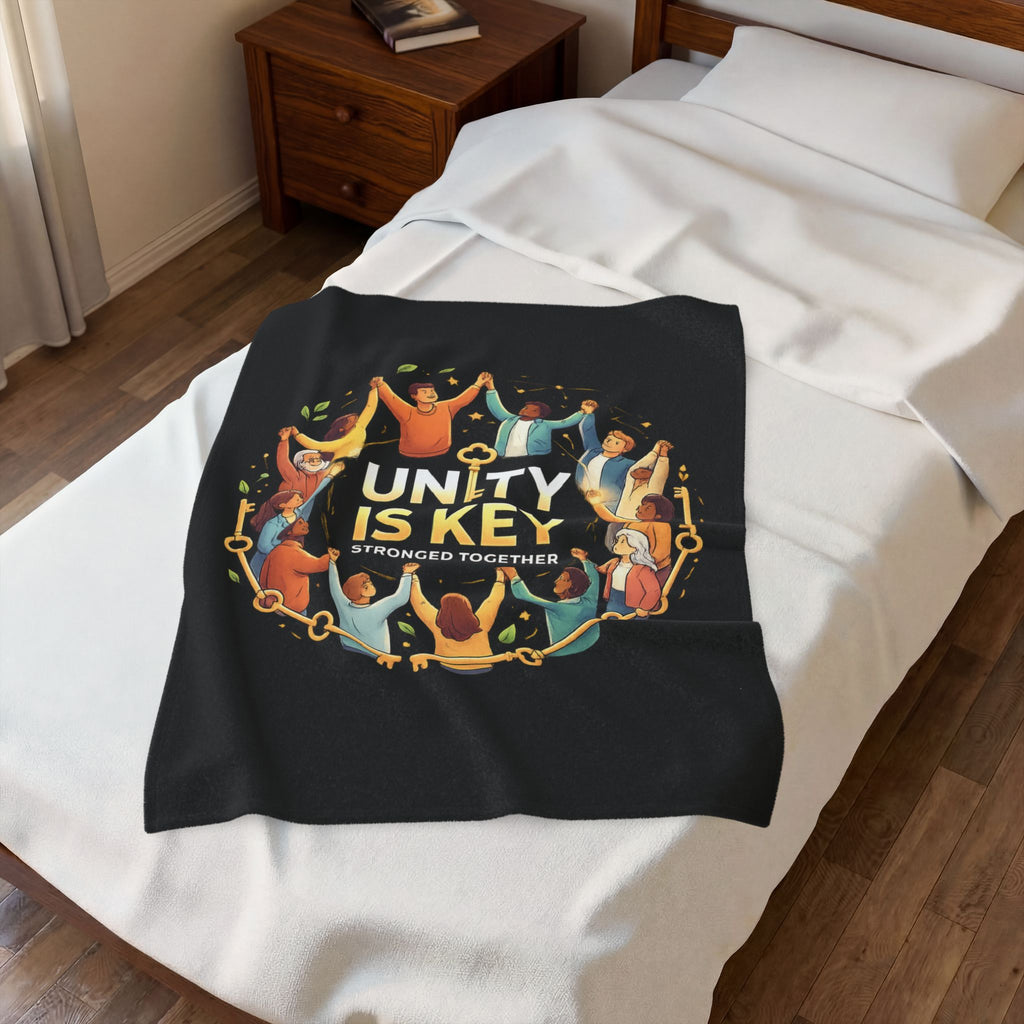 Unity is Key Velveteen Plush Blanket Printify