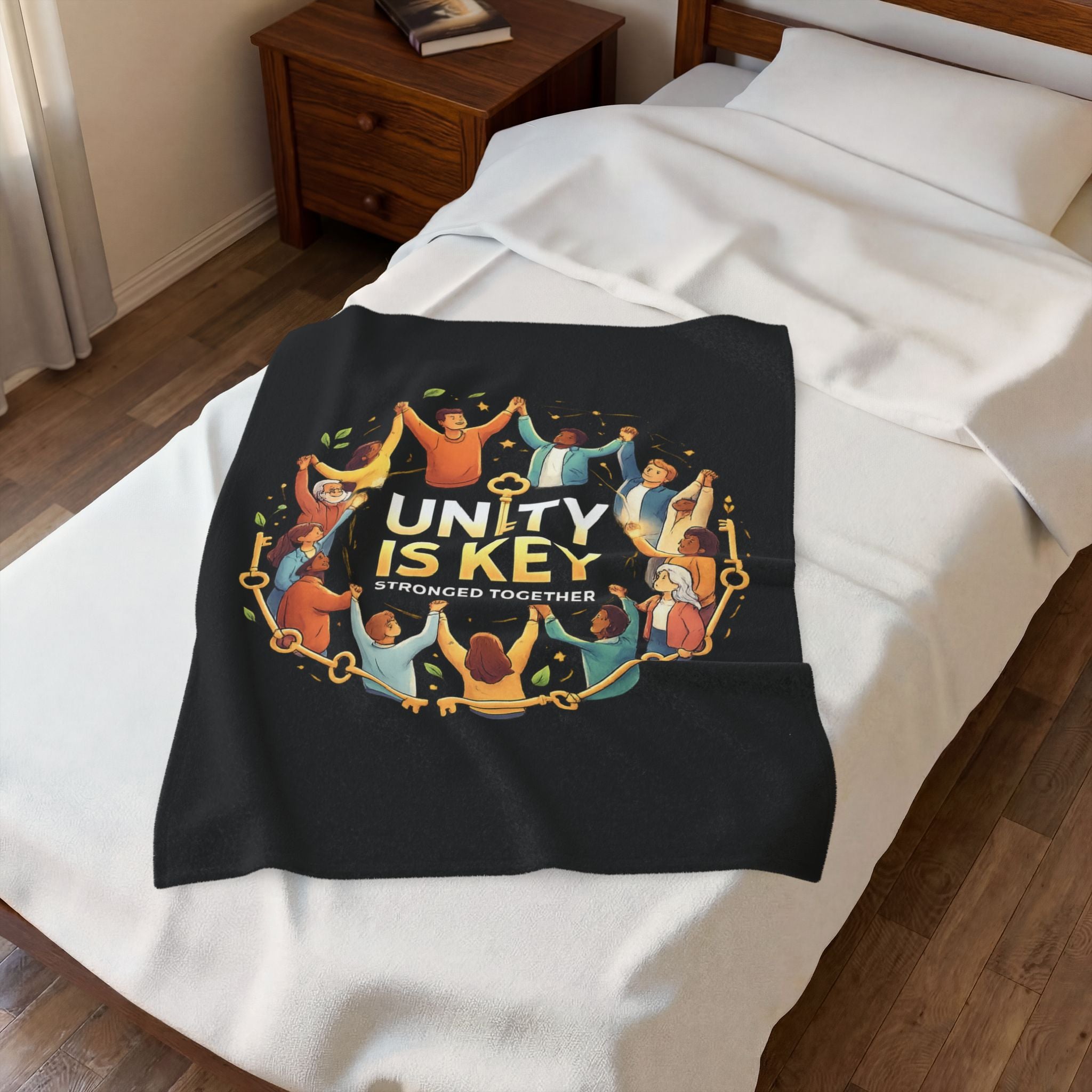 Unity is Key Velveteen Plush Blanket Printify