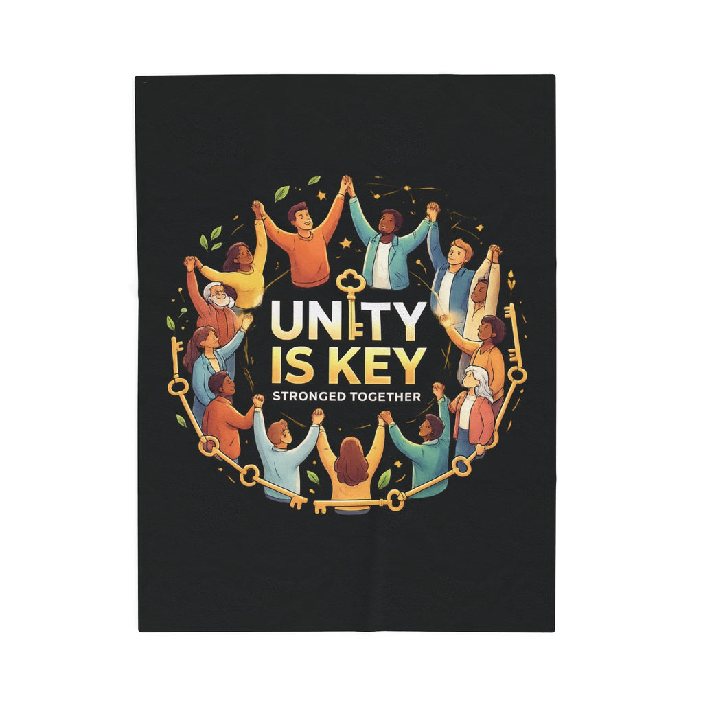 Unity is Key Velveteen Plush Blanket Printify