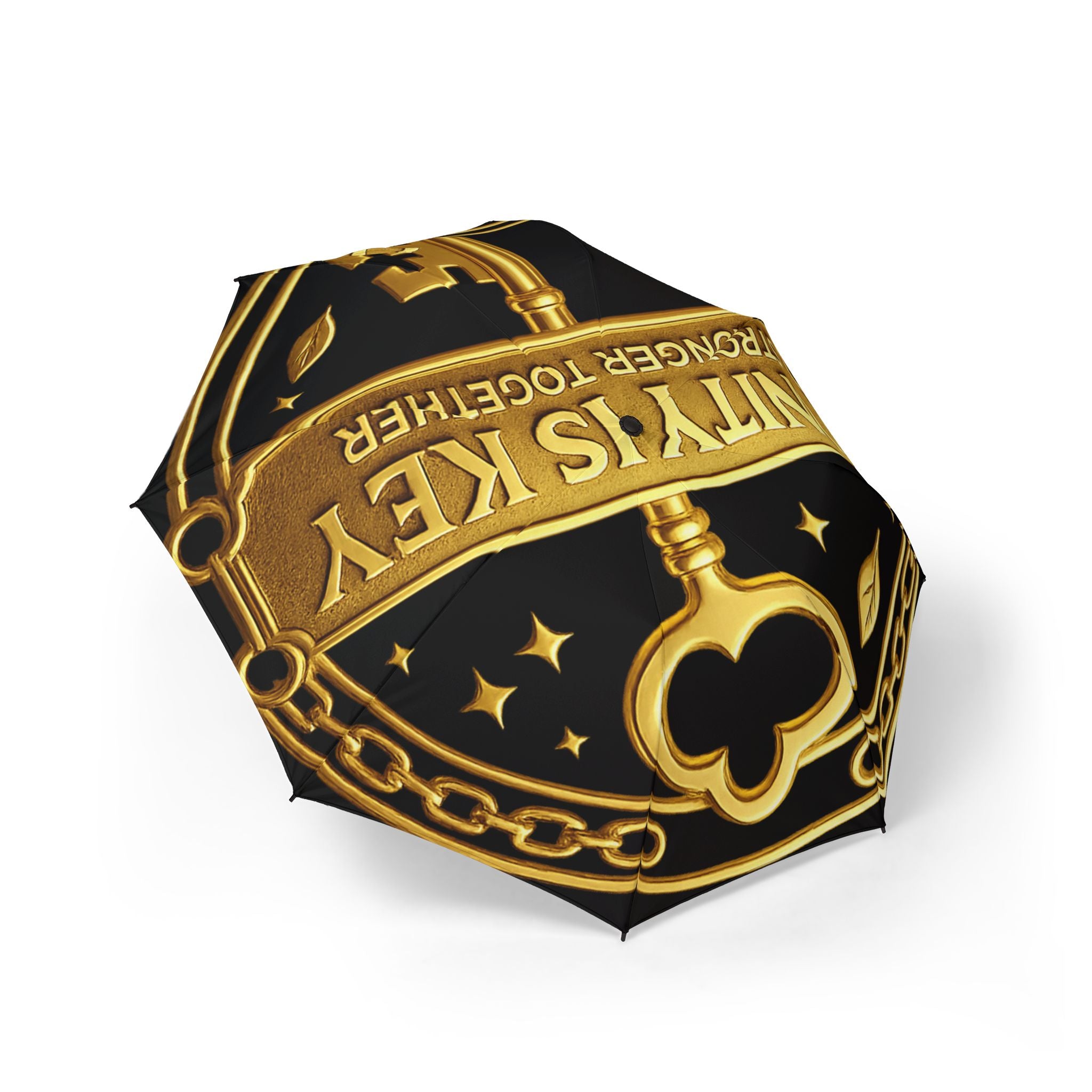 Unity is Key Semi-Automatic Foldable Umbrella Printify