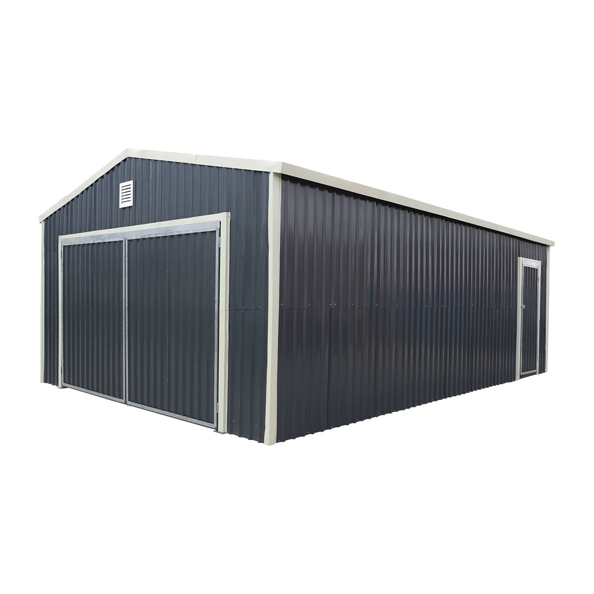 16' x 24' Metal Garage Shed with Swing Front & Side Doors, 10'6" Peak Height, TMG-MS1624A TMG Industrial