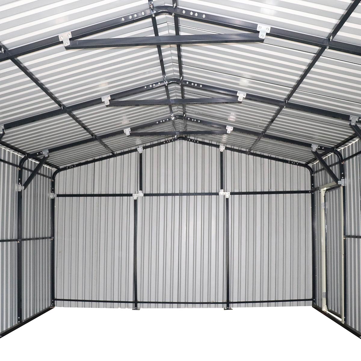 16' x 24' Metal Garage Shed with Swing Front & Side Doors, 10'6" Peak Height, TMG-MS1624A TMG Industrial