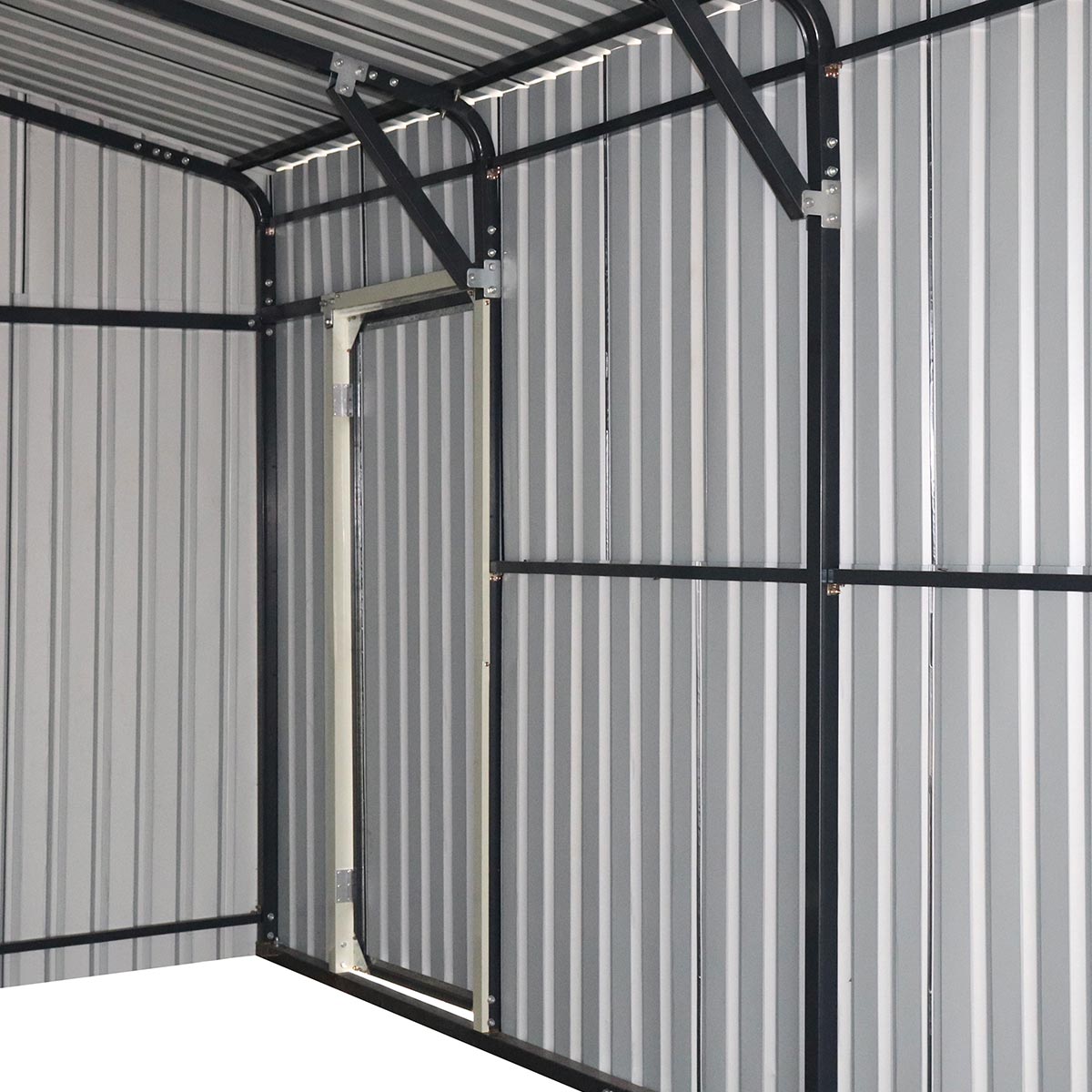 16' x 24' Metal Garage Shed with Swing Front & Side Doors, 10'6" Peak Height, TMG-MS1624A TMG Industrial