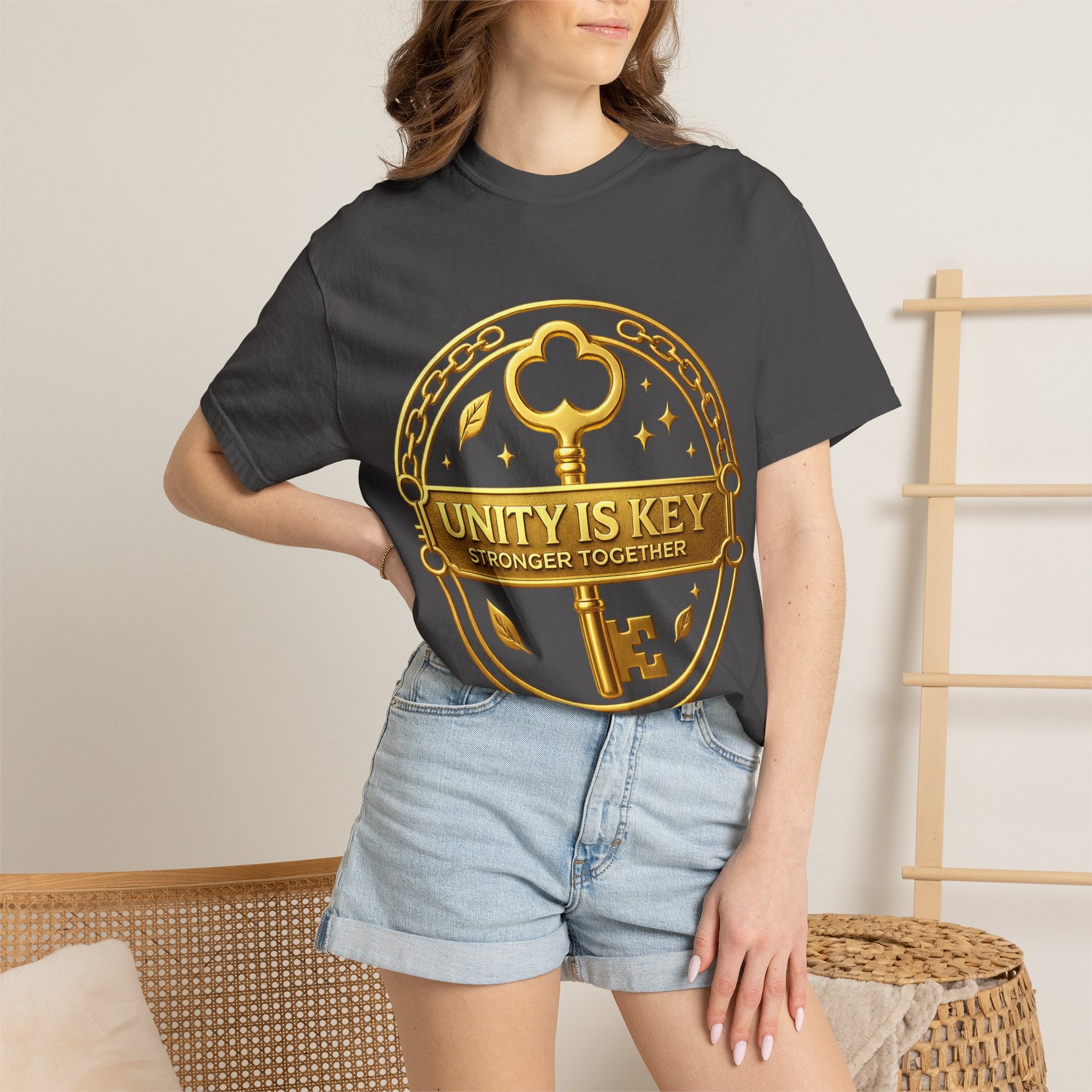 Unity is Key Unisex Garment-Dyed T-shirt Printify
