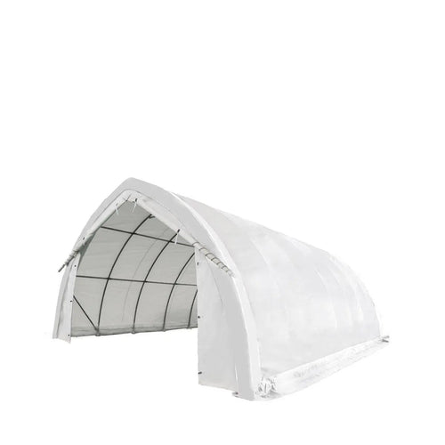 20' x 30' Arch Wall Peak Ceiling Storage Shelter with Heavy Duty 11 oz PE Cover & Drive Through Doors, TMG-ST2032P (Previously ST2031P) TMG Industrial