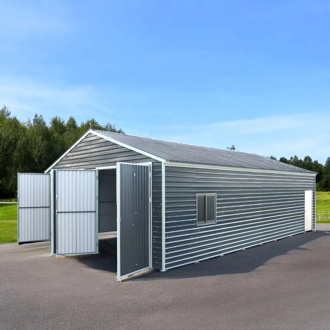 26' x 40' Metal Garage Shed, 9' High Double Front Doors, 14' Peak, 1040 Sq-Ft TMG-MS2640 TMG Industrial