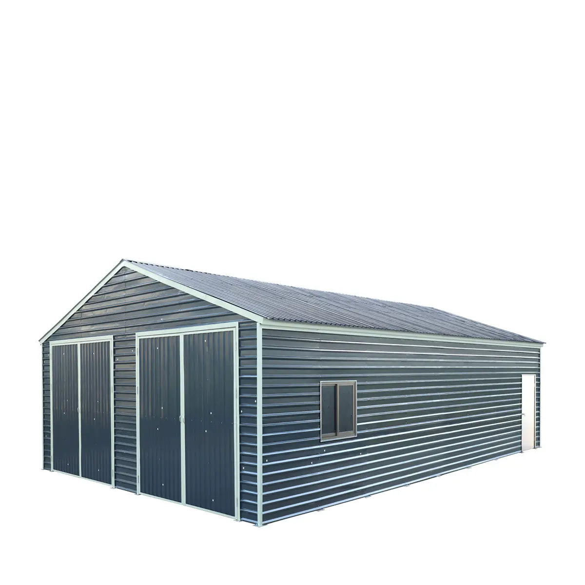 26' x 40' Metal Garage Shed, 9' High Double Front Doors, 14' Peak, 1040 Sq-Ft TMG-MS2640 TMG Industrial