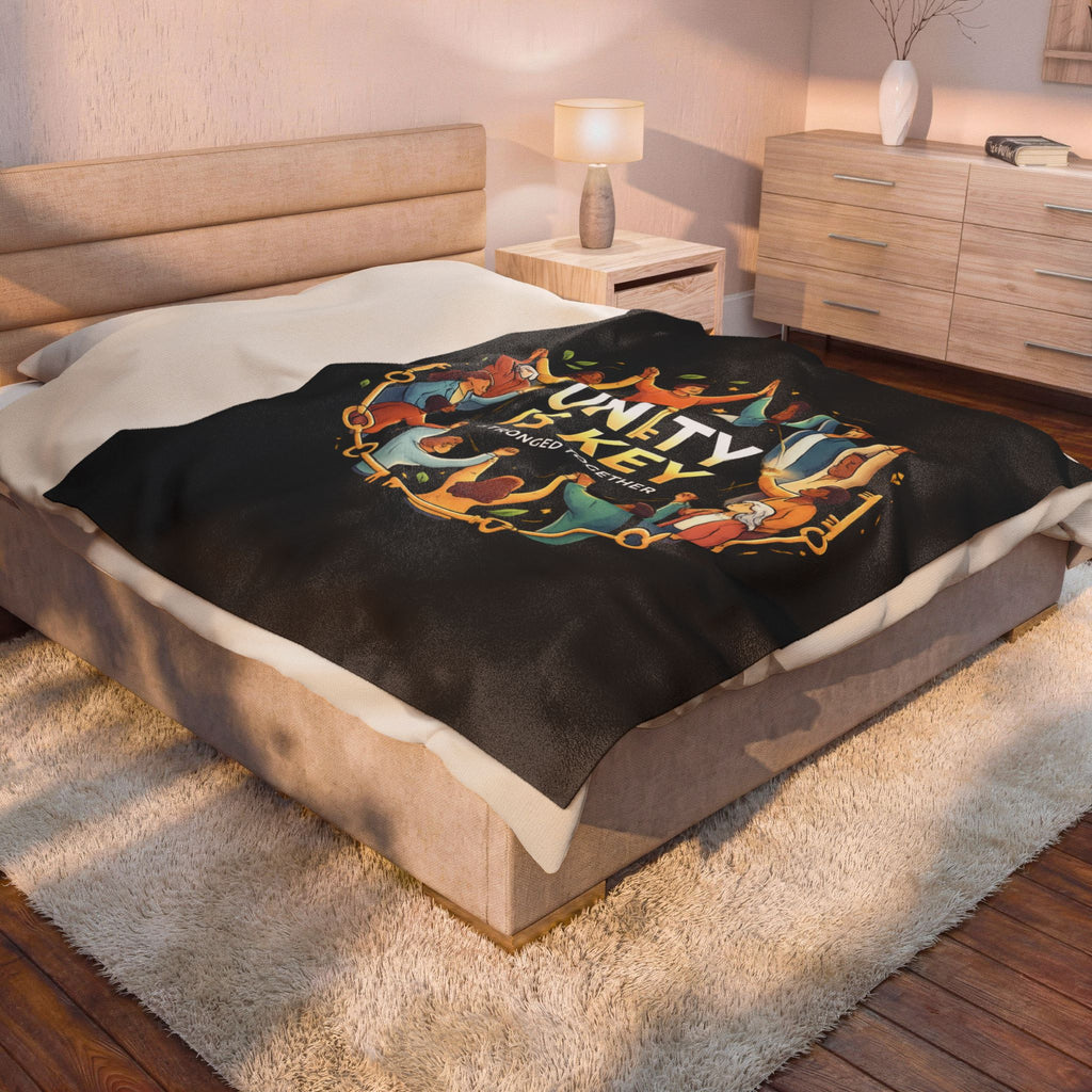 Unity is Key Velveteen Plush Blanket Printify