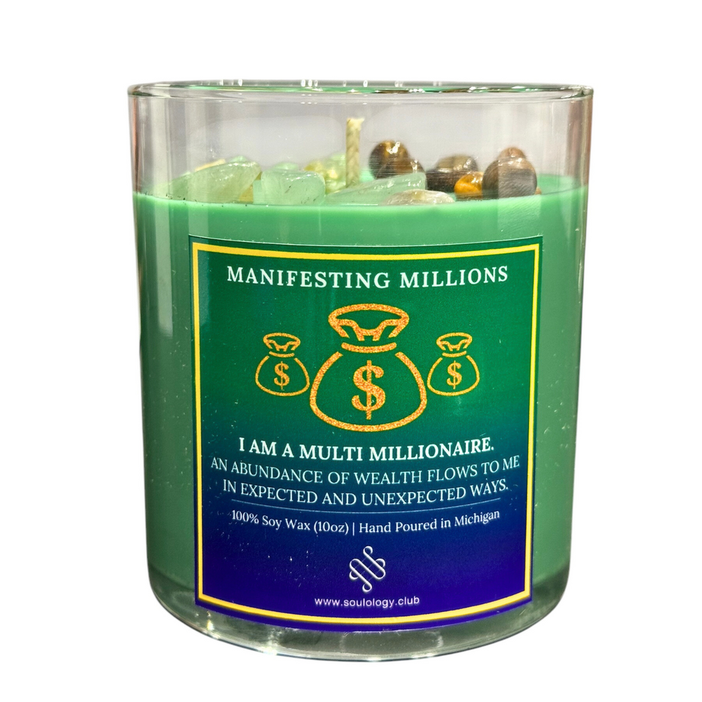 Manifesting Millions Crystal Candle Soulology.Club