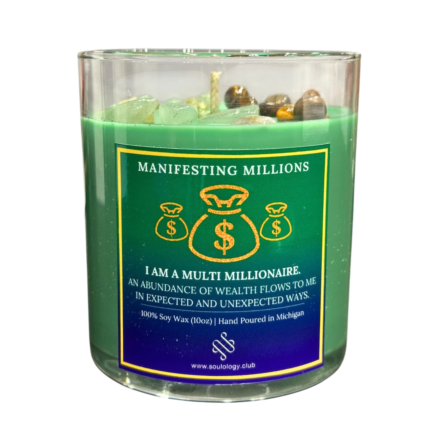 Manifesting Millions Crystal Candle Soulology.Club