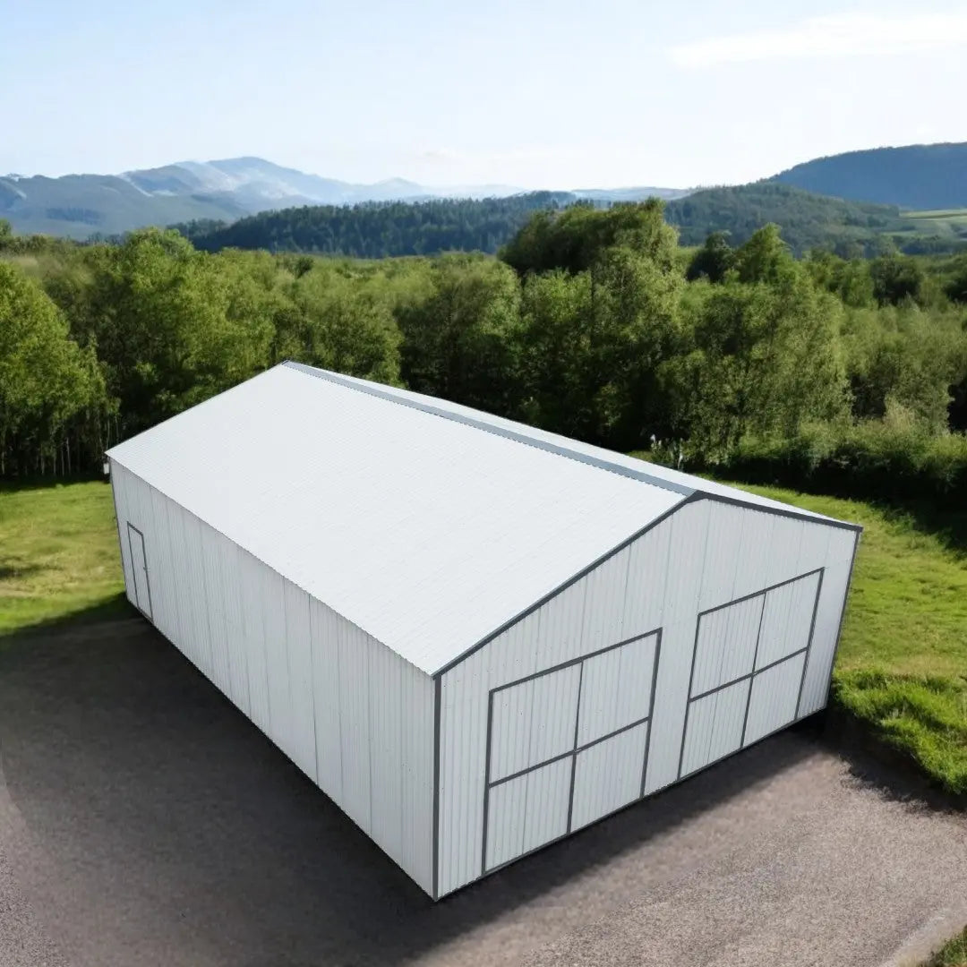30' x 40' Metal Garage Shed, 11' High Double Front Doors, 17' Peak, 1260 Sq-Ft TMG-MS3040 TMG Industrial