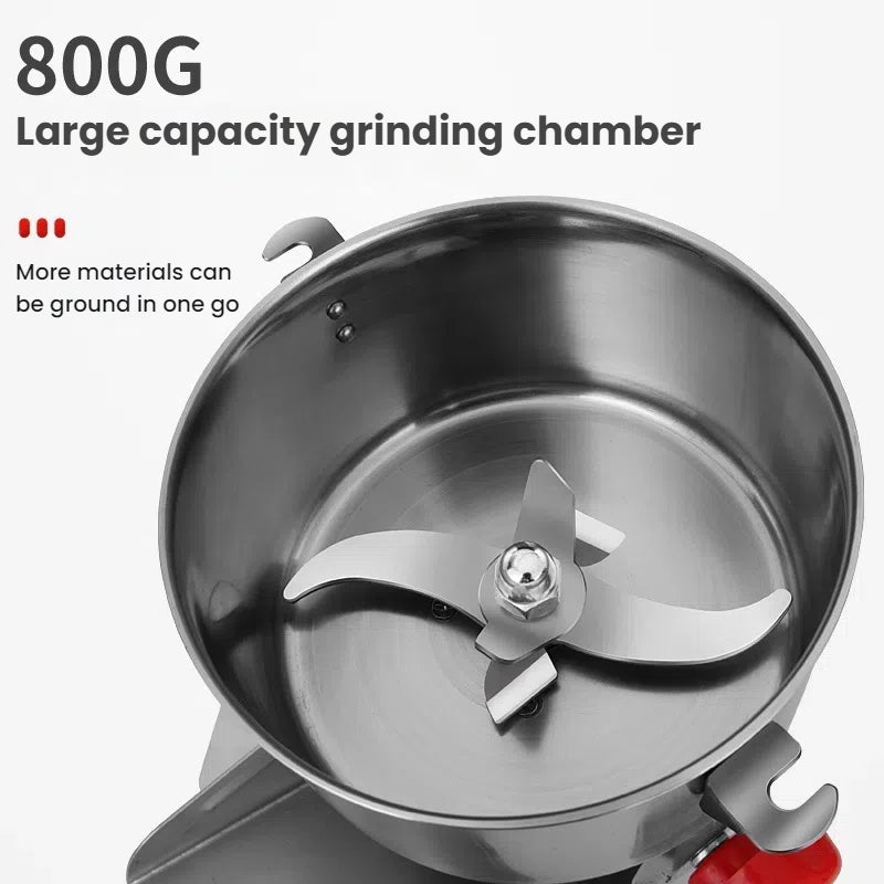 3000W, 800G Parts - Free Big - Capacity Grinder. Grinds herbs, coffee, grains, spices, medicine, wheat & dry food. V.I.P Digital Presence