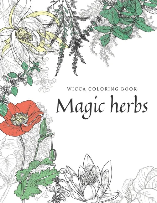 Magic herbs: Wicca coloring book - Paperback Books by splitShops