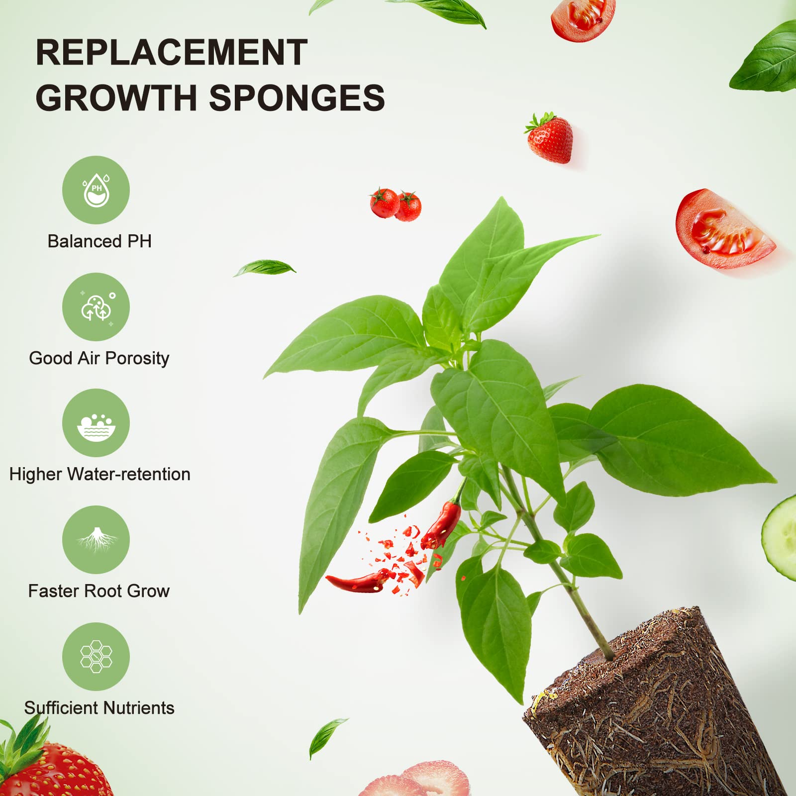 Ahopegarden 86PCS Hydroponic Pods Kit: Grow Anything Herb Kits with 600ml A&B Plant Food, 40 Grow Sponges, 40 Labels, 1 Tweezer - Hydroponics Supplies for Aerogarden&Most Brand Herb Garden The Rooted Muse
