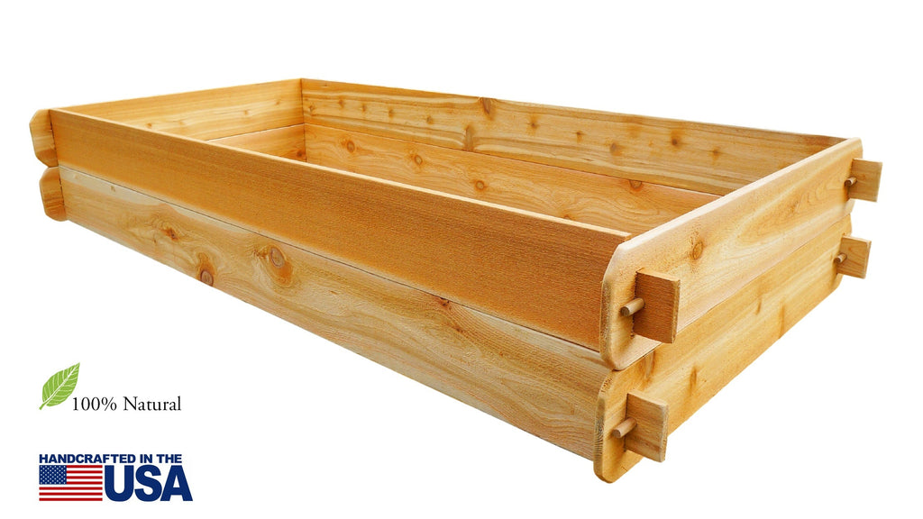 Timberlane Gardens Raised Garden Bed Kit Double Deep (Two 3x6) Select Cedar Timberlane Gardens