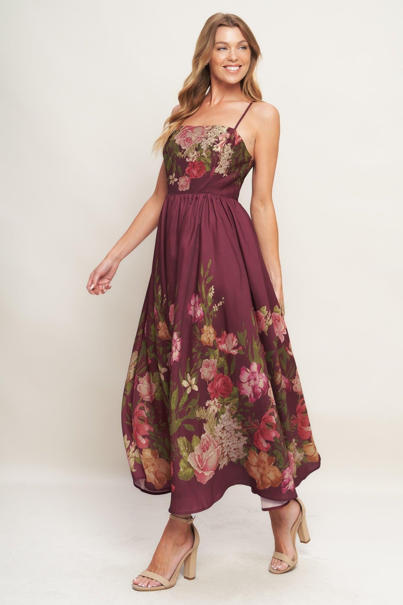 SECRET GARDEN ROMANCE WOVEN ANKLE DRESS Flying Tomato