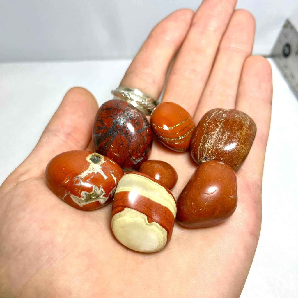 Red Jasper Tumbled Pocket Stone Sacred Crystals