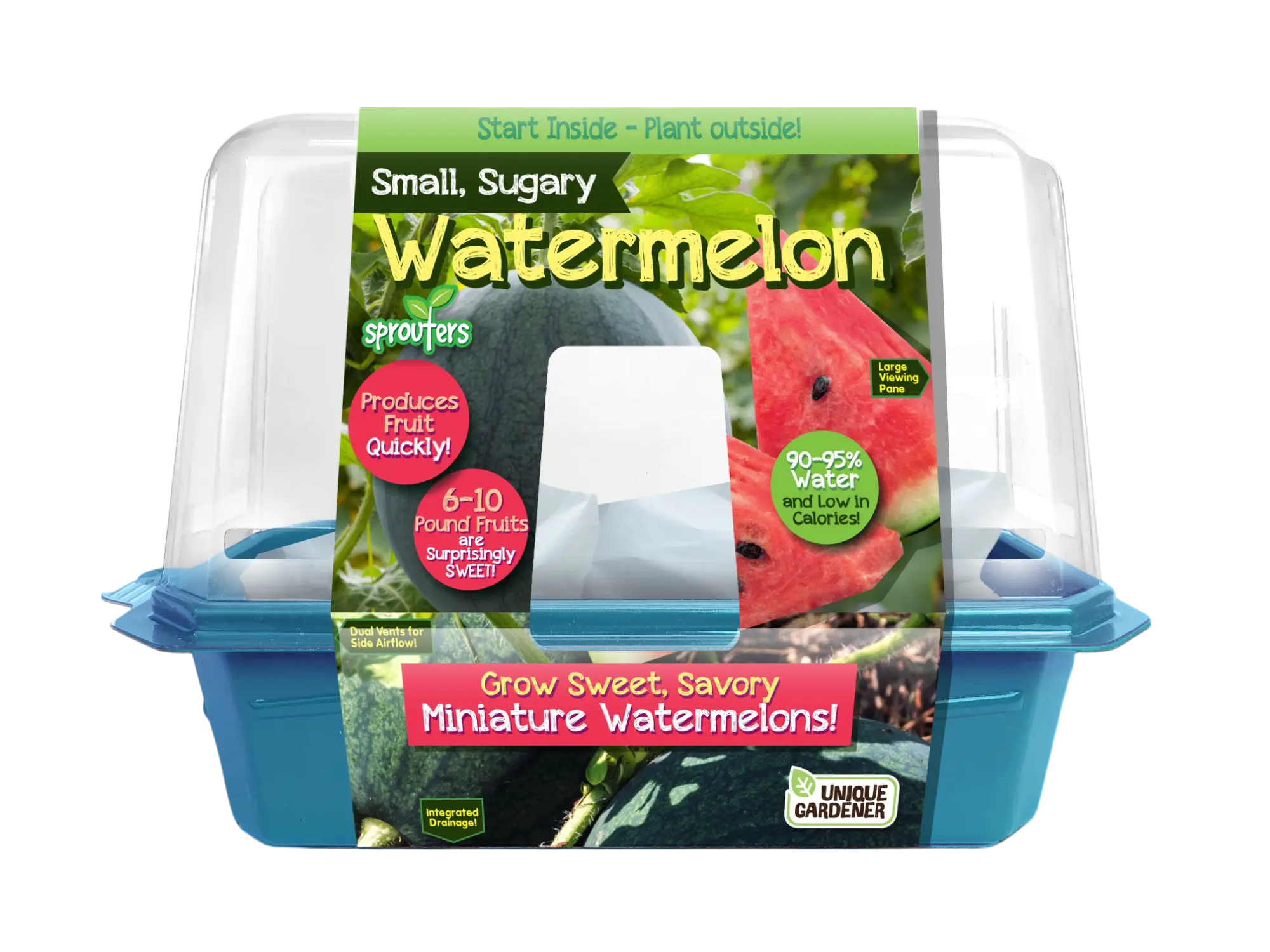 Small, Sugary Watermelon Sprouter Terrarium Unique Gardener
