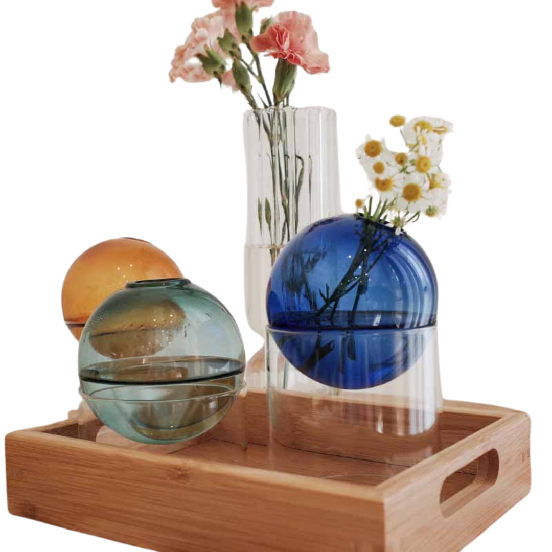 Nordic Colored Bubble Glass Vase C BlakHom