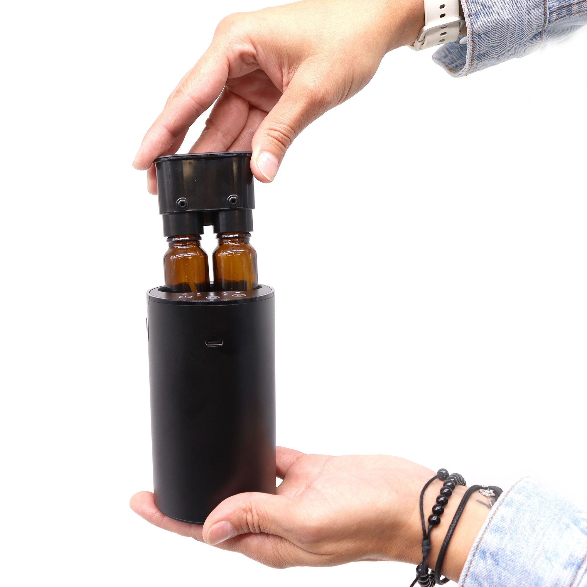 Double (switchable) Essential Oil Waterless Nebulizer- USB to C Rooted Treasures Farms