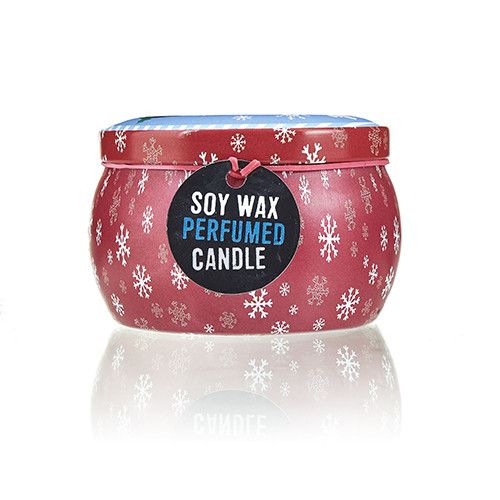 Art Tin Candle - Assorted Design - Vintage Christmas - Spiced Orange Rooted Treasures Farms