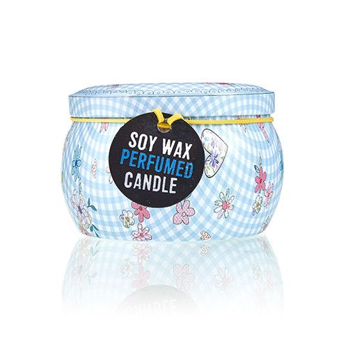 Art Tin Candle - Assorted Design - Friendly Messages - Parma Violet Rooted Treasures Farms