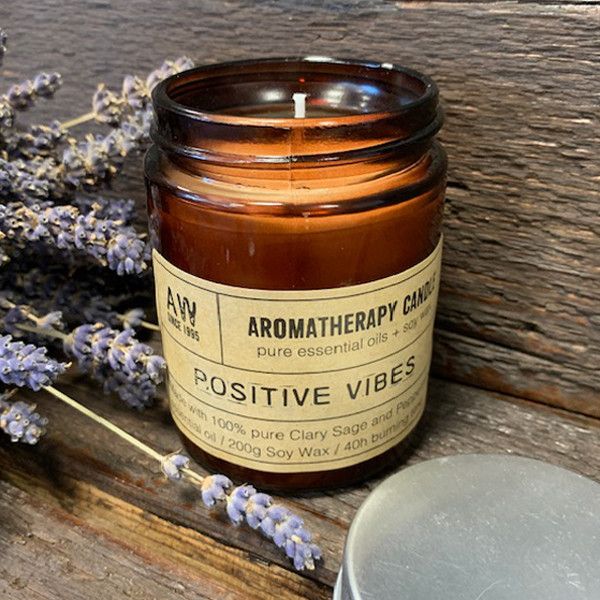 Aromatherapy Candle - Positive Vibes Rooted Treasures Farms