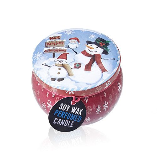 Art Tin Candle - Assorted Design - Vintage Christmas - Spiced Orange Rooted Treasures Farms