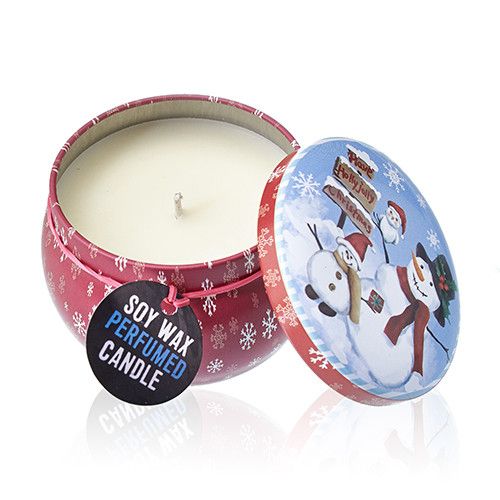 Art Tin Candle - Assorted Design - Vintage Christmas - Spiced Orange Rooted Treasures Farms