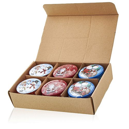 Art Tin Candle - Assorted Design - Vintage Christmas - Spiced Orange Rooted Treasures Farms