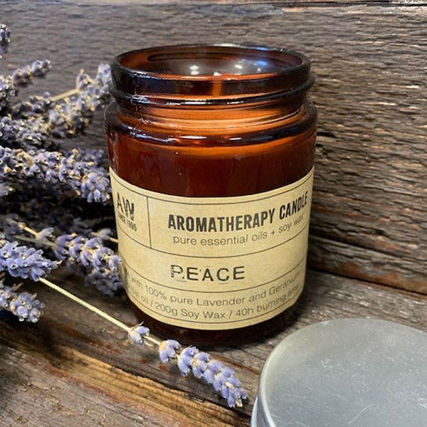 Aromatherapy Candle - Peace Rooted Treasures Farms