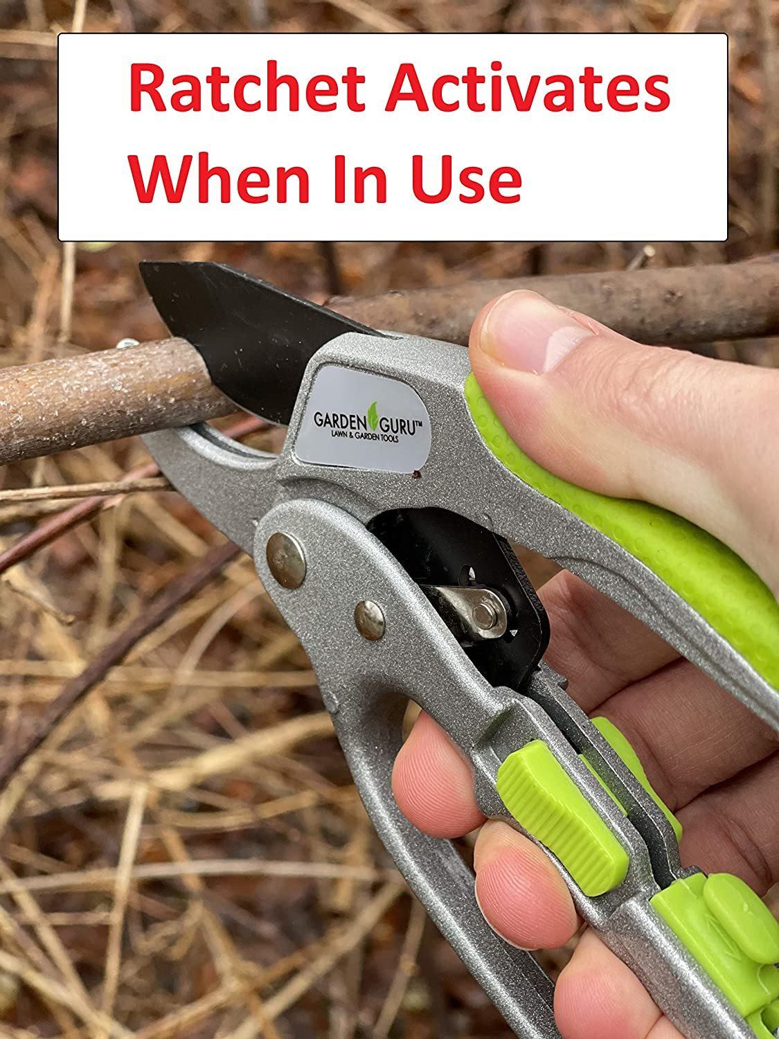 Ratchet Garden Pruning Shears Clippers Deluxe Garden Guru
