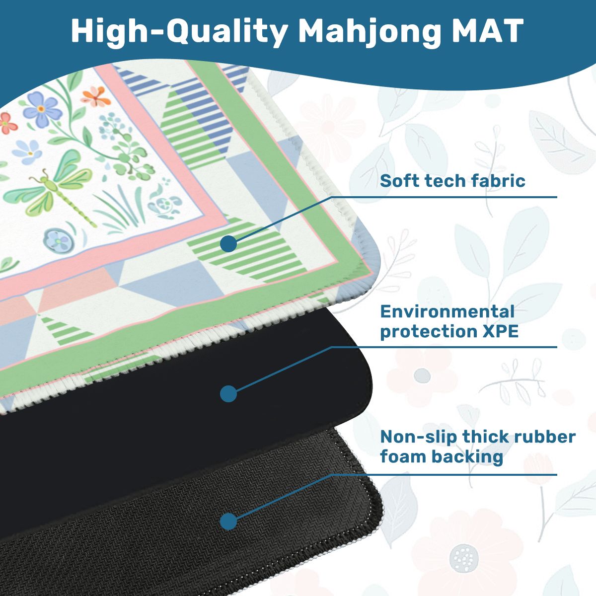 Secret Garden Of Eden Mahjong Mat Splash of Color Co.