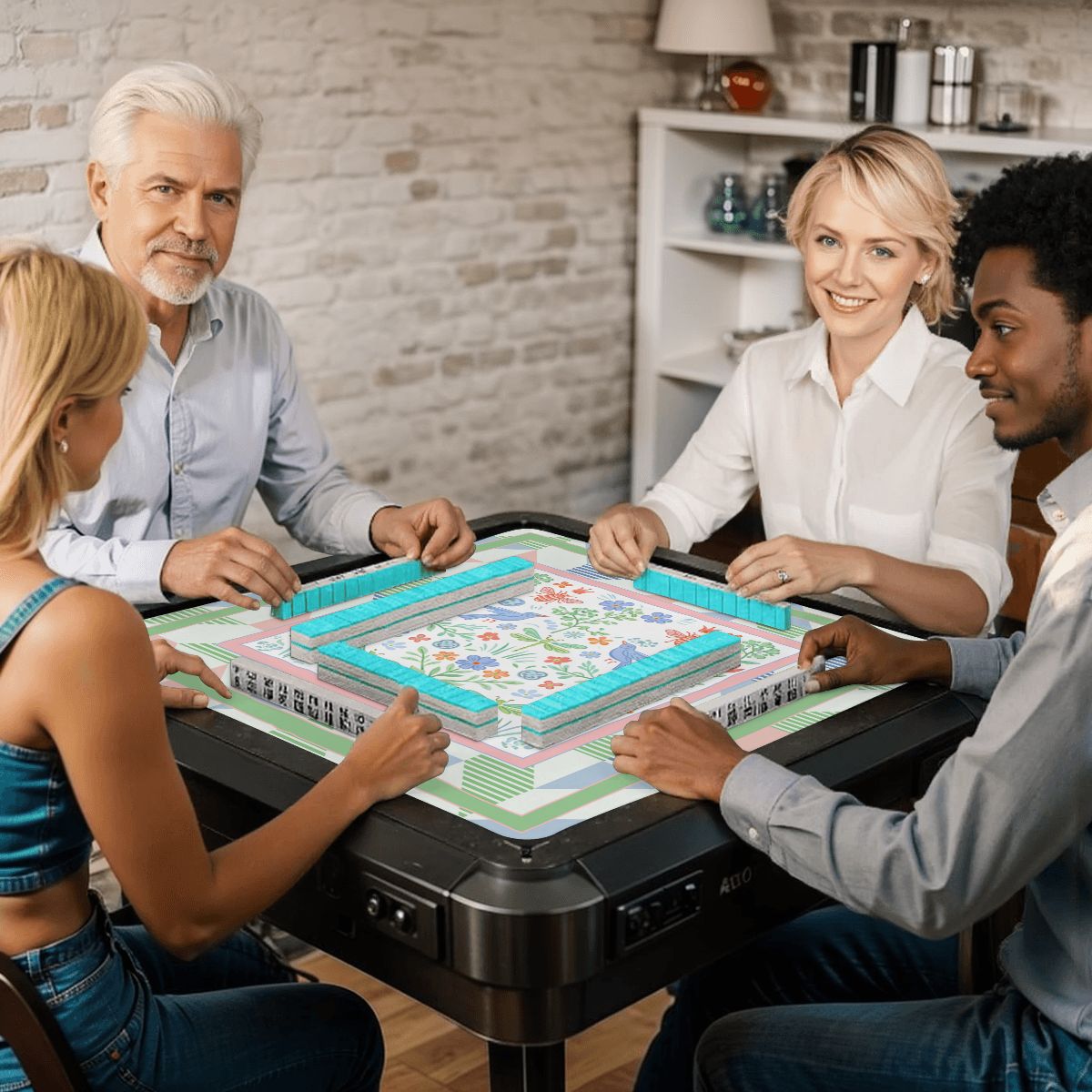 Secret Garden Of Eden Mahjong Mat Splash of Color Co.