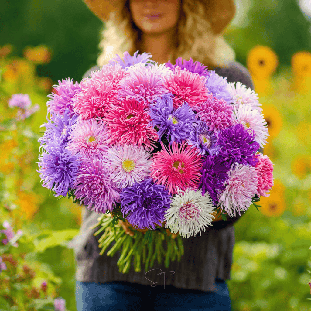 Crego Giant Aster Mix – 50 Seeds Southern Seeds