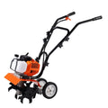 Tiller Cultivator, 43CC 2-Stroke Garden Cultivator, Tiller with 4 Steel Adjustable Front Tines for Lawn, Garden and Field Cultivation VYSN