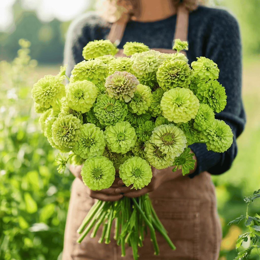 Envy Green Zinnia – 25 Seeds Southern Seeds
