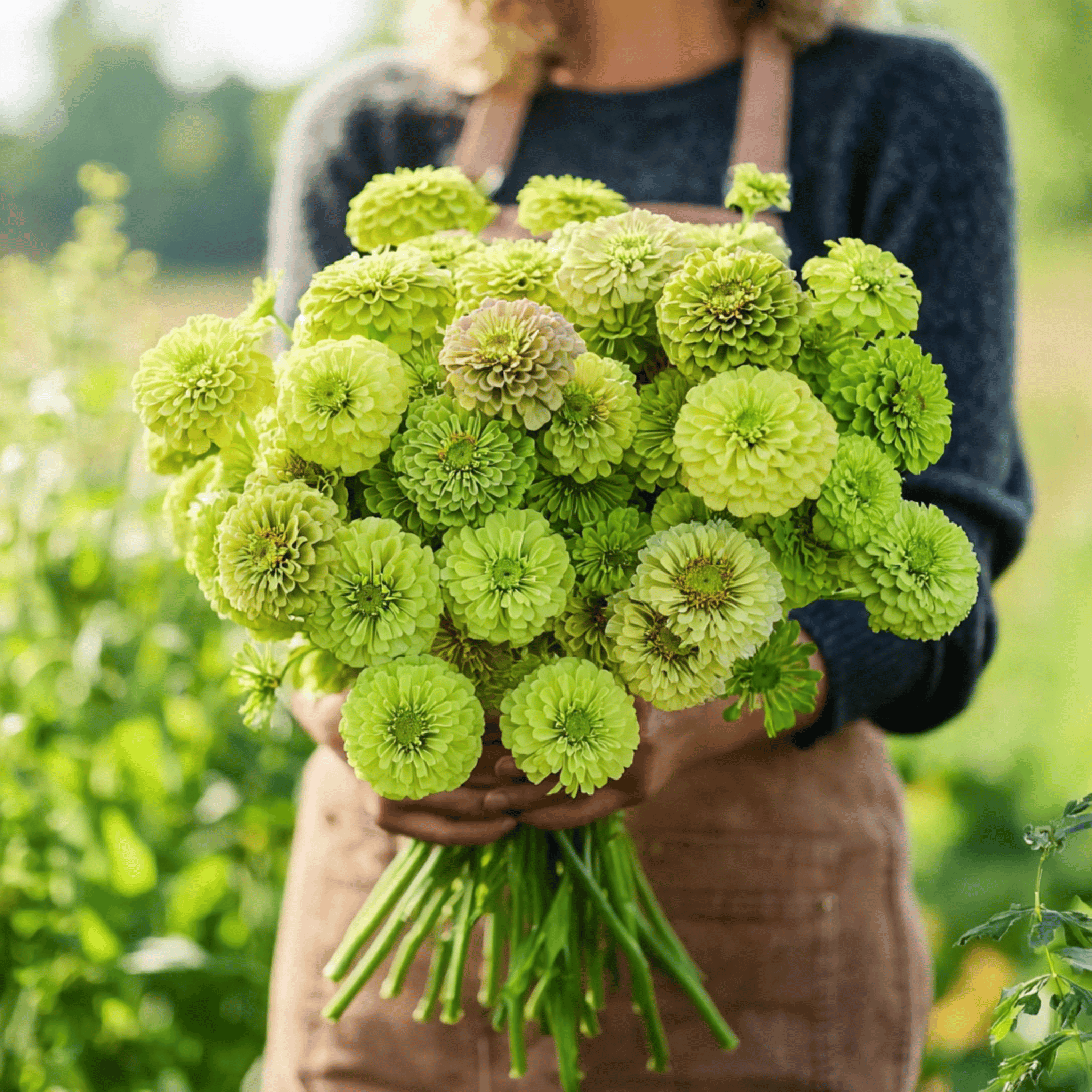Envy Green Zinnia – 25 Seeds Southern Seeds