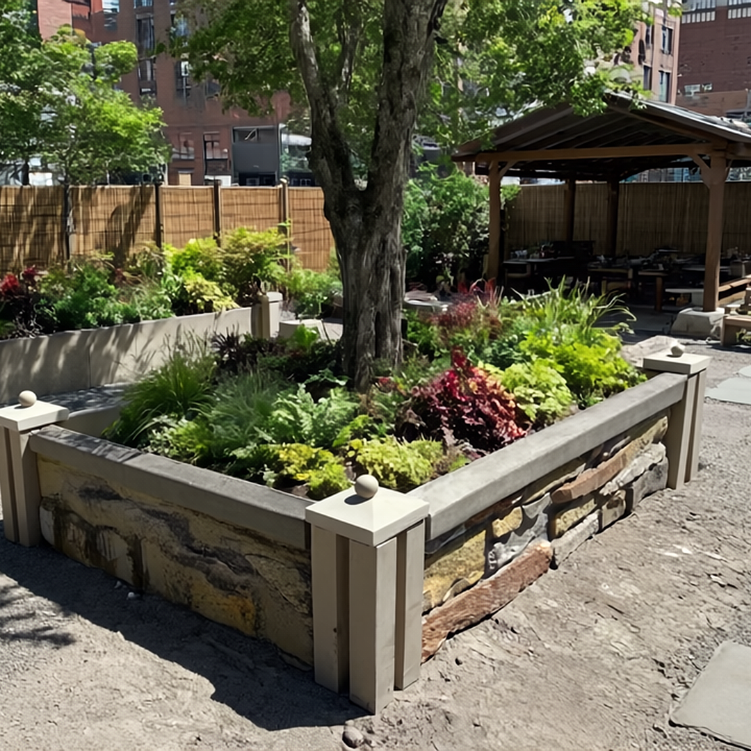 Prefabricated Concrete (GFRC) Garden Bed - Stackstone HomeBridgePC