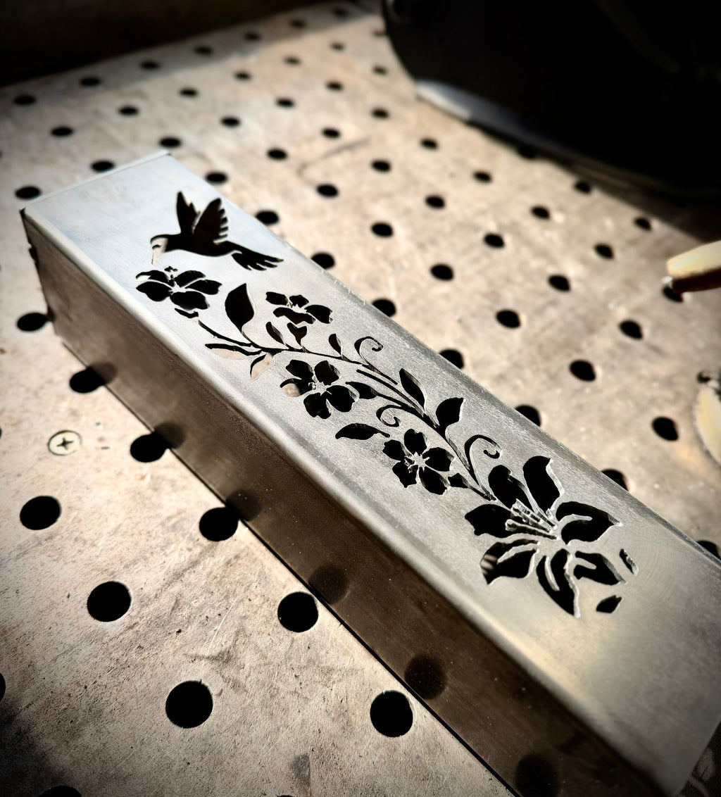 Hummingbird Garden Glow Solar Luminary Pillar - Steel Northern Forge, LLC