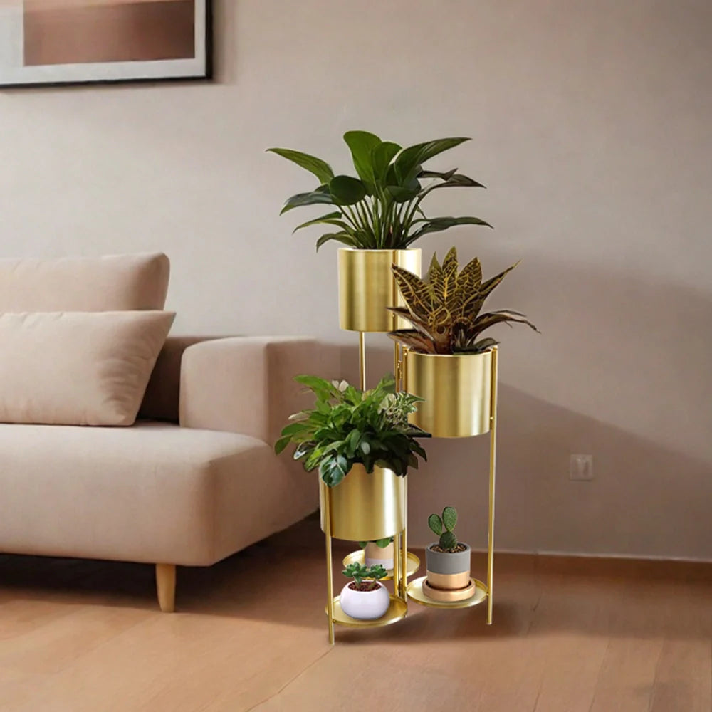 35.5'' High Metal Plant Stand 6 Tier 6 Potted Indoor Flower Pot Stand Holder JHY DESIGN