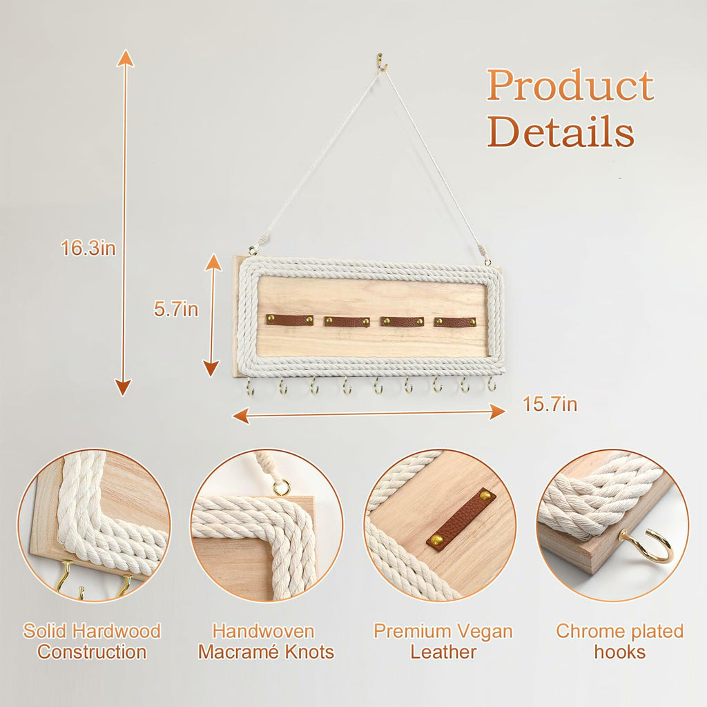 heiwinner Herb Drying Rack Hanging Rustic Wood 4-Compartment 15.7x5.9x0.59 Deal US