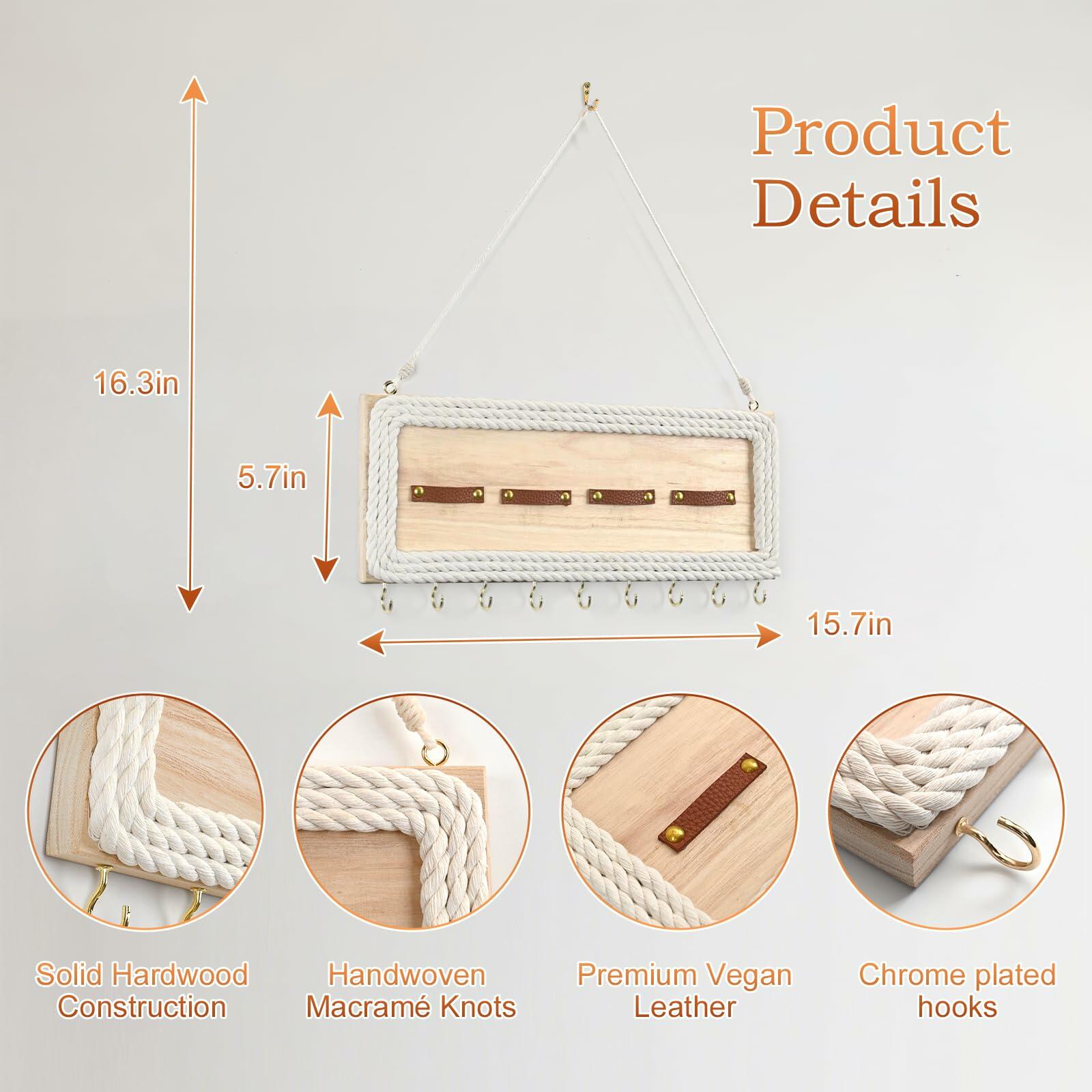 heiwinner Herb Drying Rack Hanging Rustic Wood 4-Compartment 15.7x5.9x0.59 Deal US