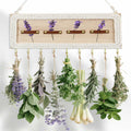 heiwinner Herb Drying Rack Hanging Rustic Wood 4-Compartment 15.7x5.9x0.59 Deal US