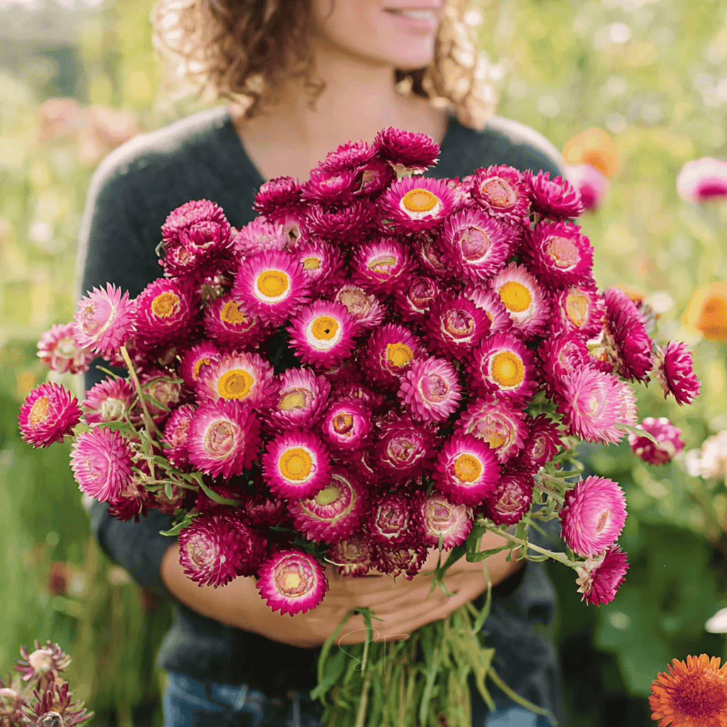 Purple-Red Strawflower – 100 Seeds Southern Seeds