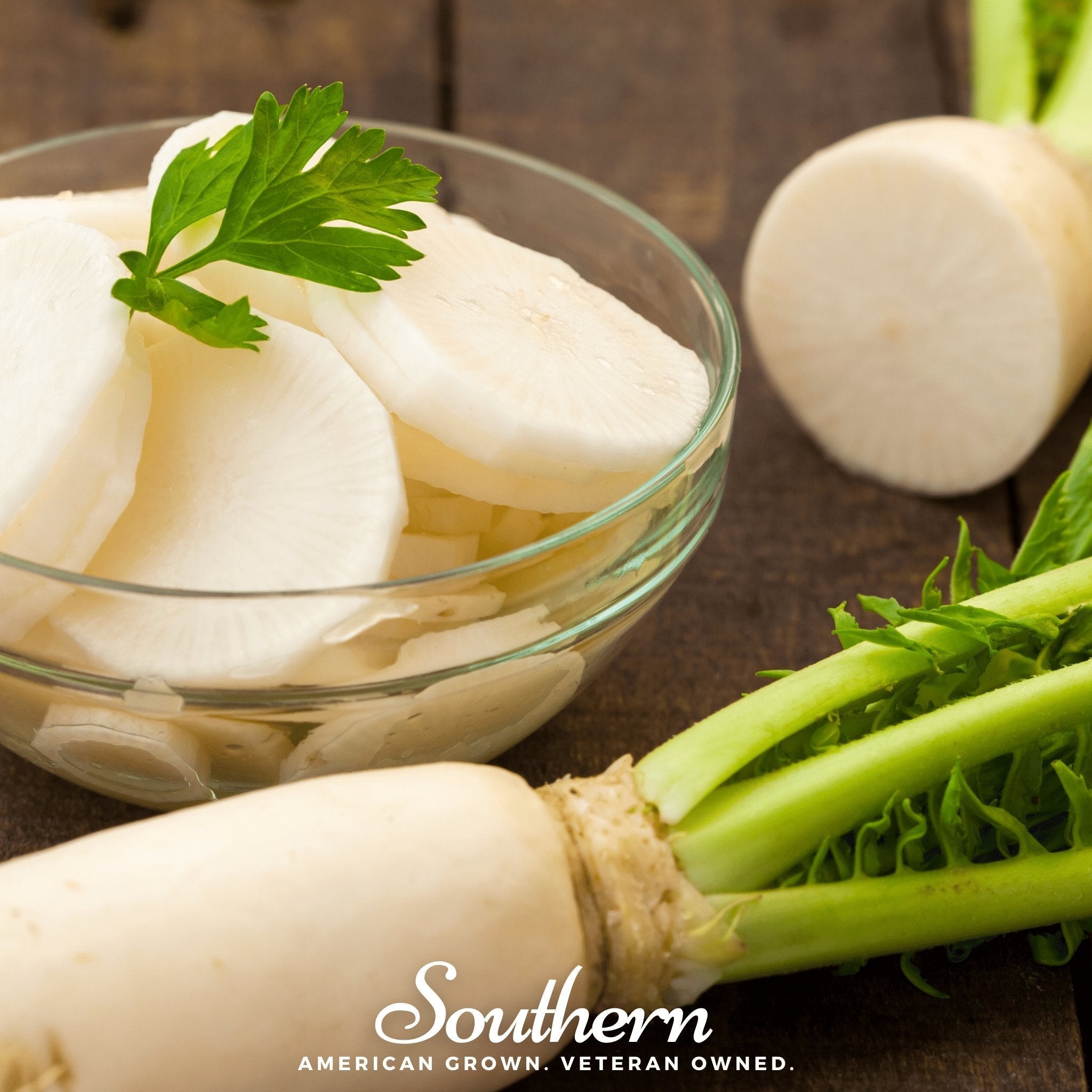 White Icicle Radish – 100 Seeds Southern Seeds