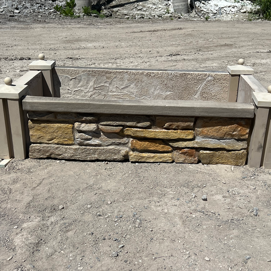 Prefabricated Concrete (GFRC) Garden Bed - Stackstone HomeBridgePC