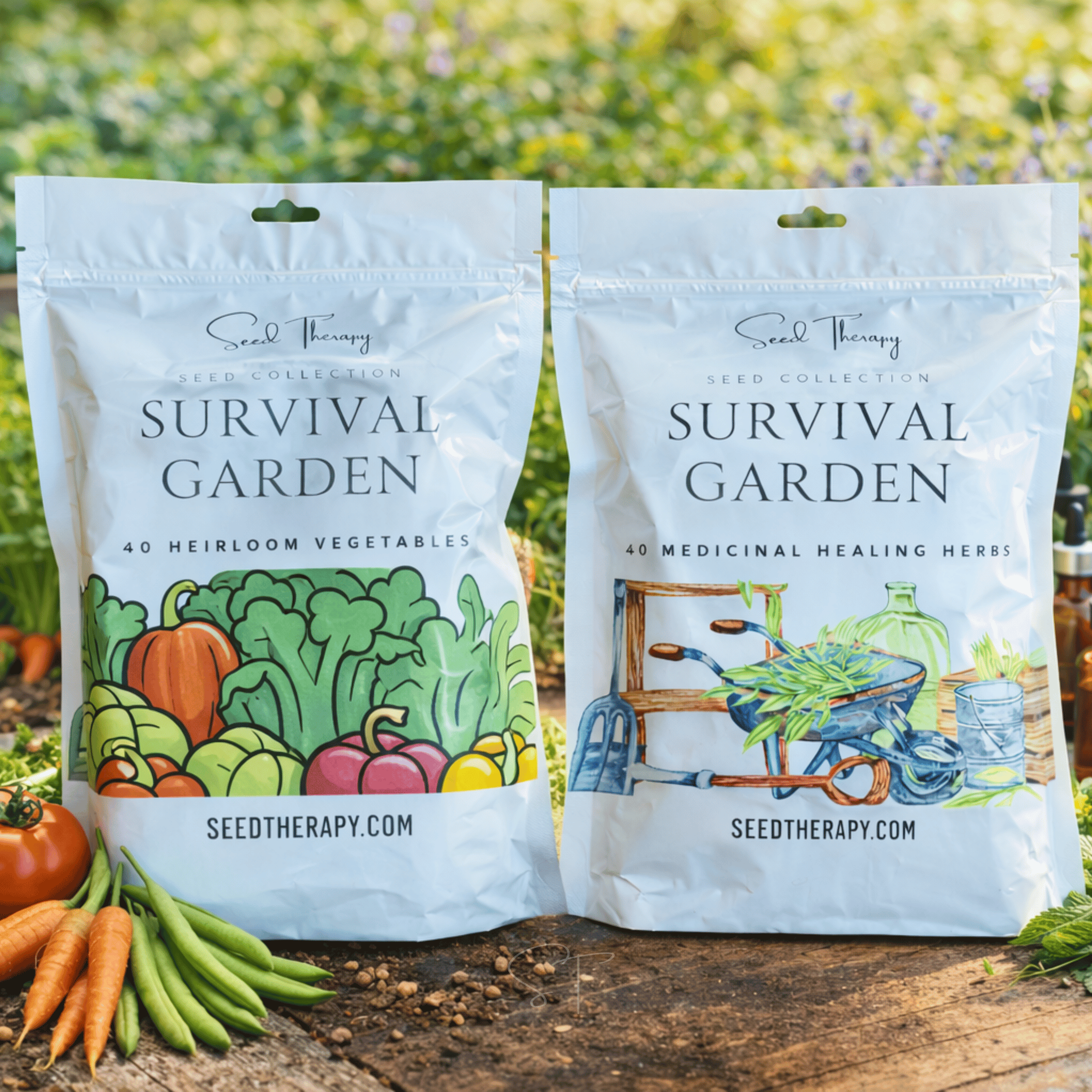 Survival Garden Combo – 40 Vegetable & 40 Medicinal Herb Varieties Southern Seeds
