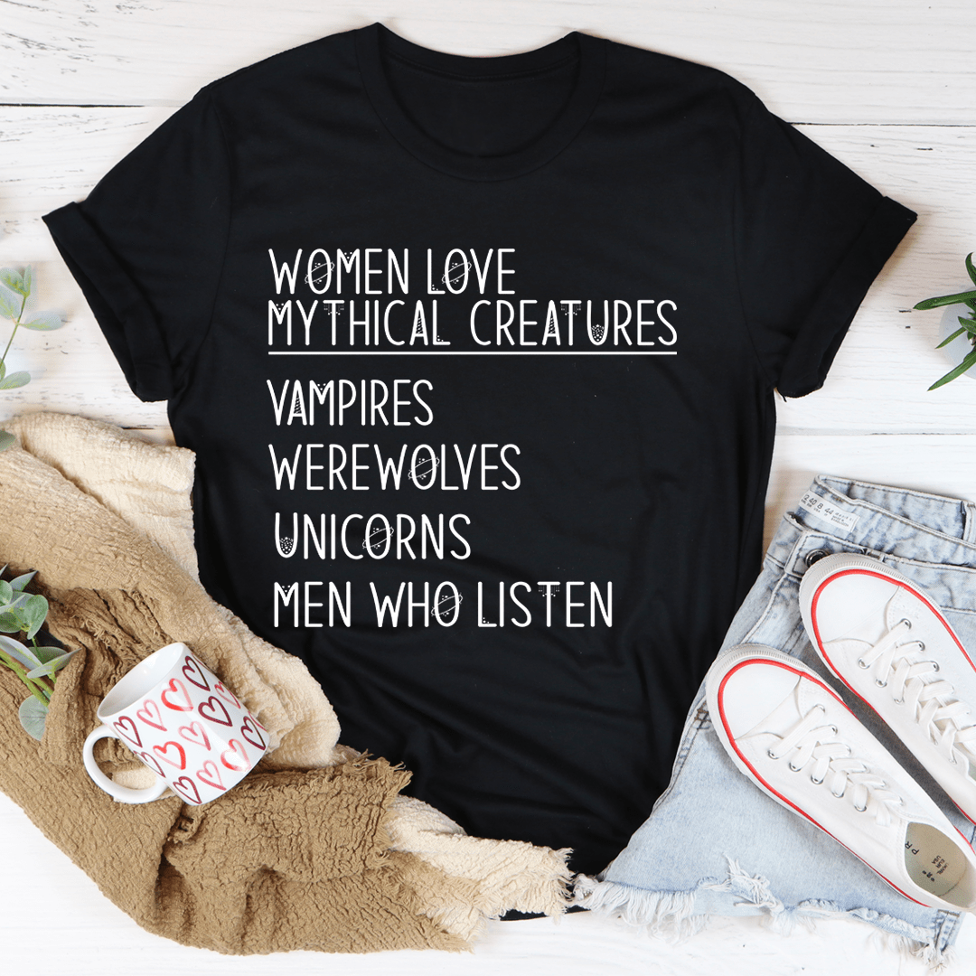 Women Love Mythical Creatures Tee MerchMallow